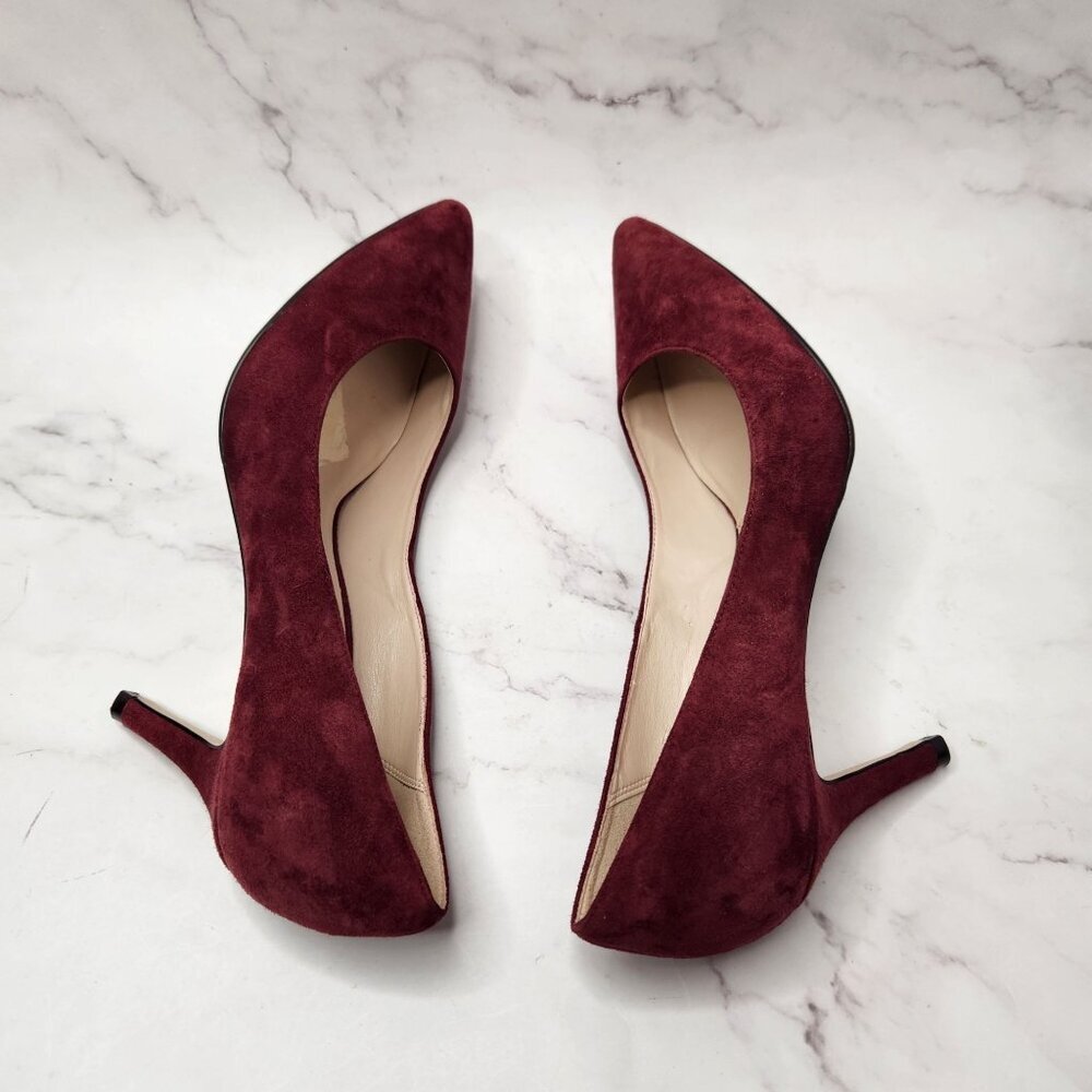 Cole Haan Grand OS Signature Maroon Velvet Stiletto Heels Pumps Women's 10 - Picture 6 of 11